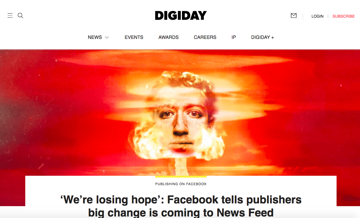 Facebook: el nuevo algoritmo es apocalíptico para todos